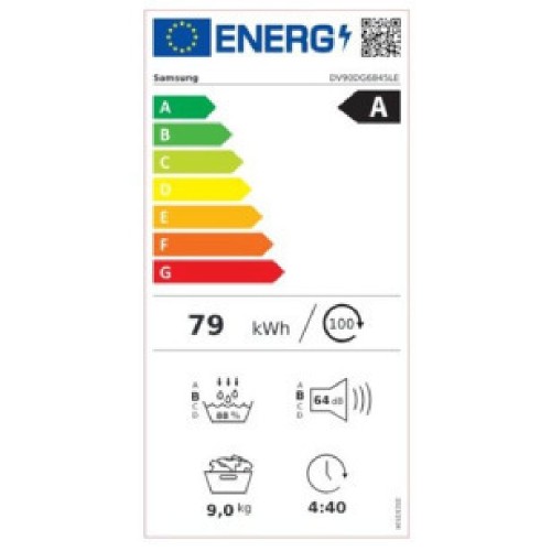 ΣΤΕΓΝΩΤΗΡΙΟ ΕΛΕΥΘΕΡΟ 60CM SAMSUNG DV90DG6845LEU4 (9KG / A / ΑΤΜΟΥ / Wi-Fi & AI)